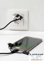 Универсален USB  кабел - USB A, USB C и micro USB, Latrans, usb uni