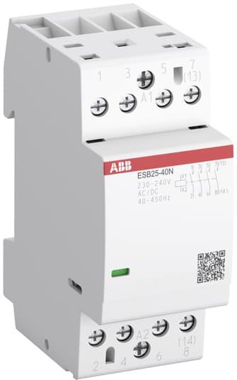 Модулен контактор ESB 25A 4NO 12ac/dc 2 мод. ABB, 1SAE231111R1440