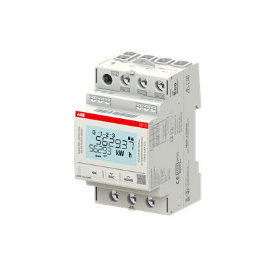Трифазен електромер за ДИРЕКТНО мерене на ел. енергия D13 15, Modbus, 2 тарифи, за DIN монтаж 3 мод, 65A, MID ABB, 2CMA241765R1000