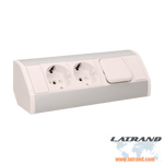 Ъглов контакт с детска защита , 2 отделения шуко- OR-GM-9002W-G(GS), ORNO