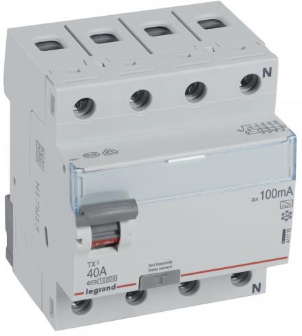 ДТЗ 4P 40A 100mА серия TX3 ID тип A Legrand, LEGRAND НИСКО НАПРЕЖЕНИЕ, 411775
