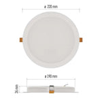 Луна LED DN220 24W 4000K 2400lm 120° 25000h IP20 RUBIC EMOS