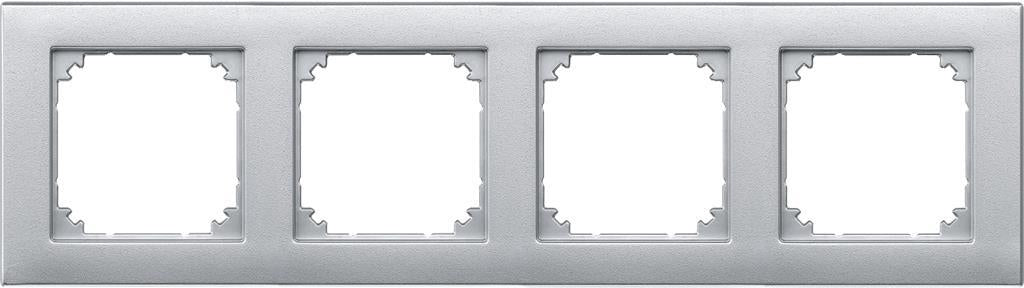 Рамка 4х цвят Алуминий M-Plan System M Merten SE, SCHNEIDER ELECTRIC, 486460