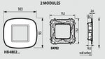 Рамка 2 мод. овална White monochrom Axolute Bticino /до изчерпване/, BTICINO, HB4802HD