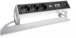 Модул DESK 2 с 3х Шуко, 2xRJ45 Cat.6, USB 3.0 и HDMI, цвят Инокс, Bachmann, BACHMANN, B902.502