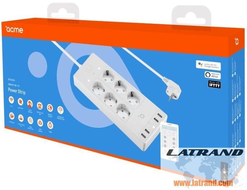 Smart WI FI Разклонител с 6 гнезда Acme - SH3305