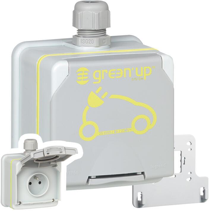КОНТАКТ ЗА БЕЗОПАСНО ЗАРЕЖДАНЕ LGR 90471 IP66 IK08 3kW GREEN UP LEGRAND