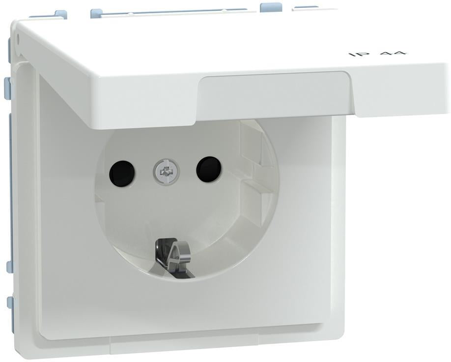 Механизъм контакт шуко с лицев панел IP44 цвят Лотус System Design Merten SE, SCHNEIDER ELECTRIC, MEG2314-6035