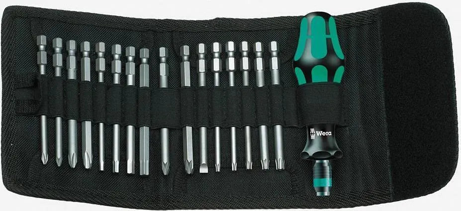 Комплект отвертки, 1x ръкохватка и 16х остриета, Kraftform Kompakt 60 Wera - W059295