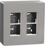 Моноблок за открит монтаж 2x4 мод. цвят Алуминий Unica System+ SE, SCHNEIDER ELECTRIC, NU122430
