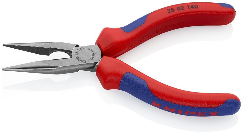 Клещи резачки с остър връх, синьо-червена ръкохватка 140мм, Knipex - K2502140