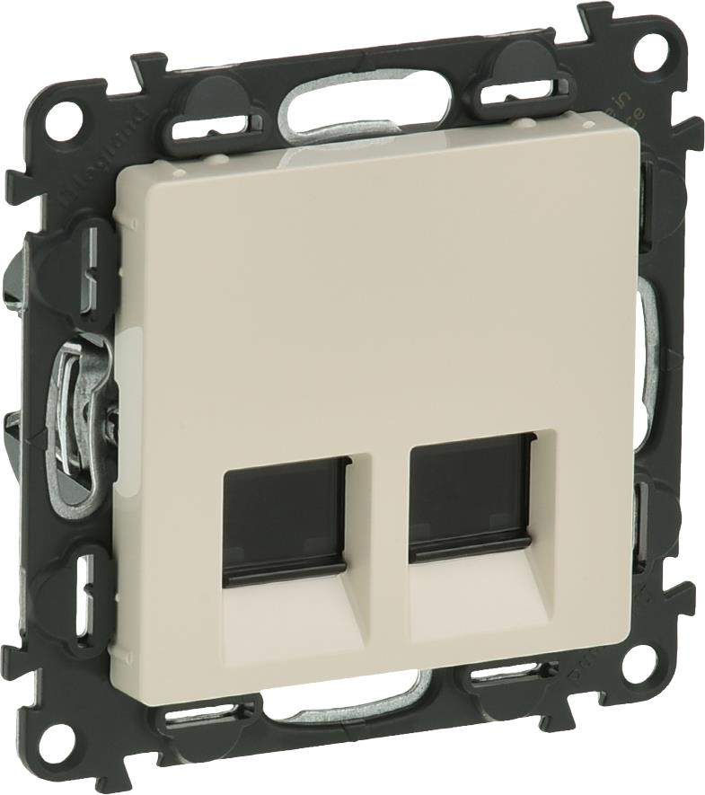Розетка 2xRJ45 cat.5e FTP цвят крем Valena Life Legrand, LEGRAND, 753254