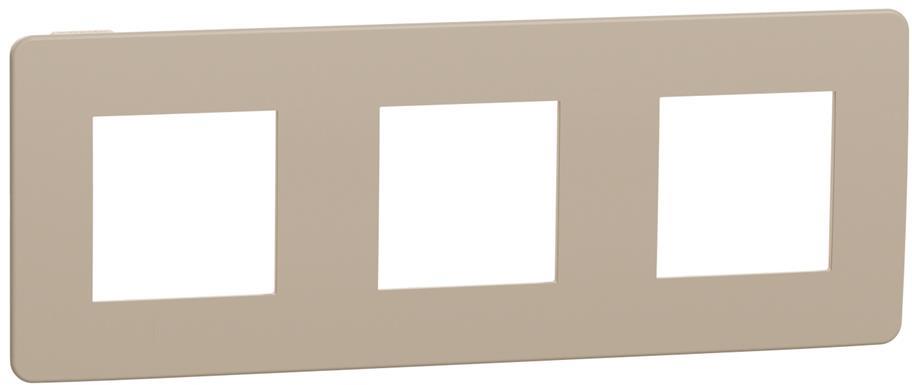 Лицева рамка 3х цвят Капучино / Крем Unica Studio Color SE /до изчерпване/, SCHNEIDER ELECTRIC, NU280627