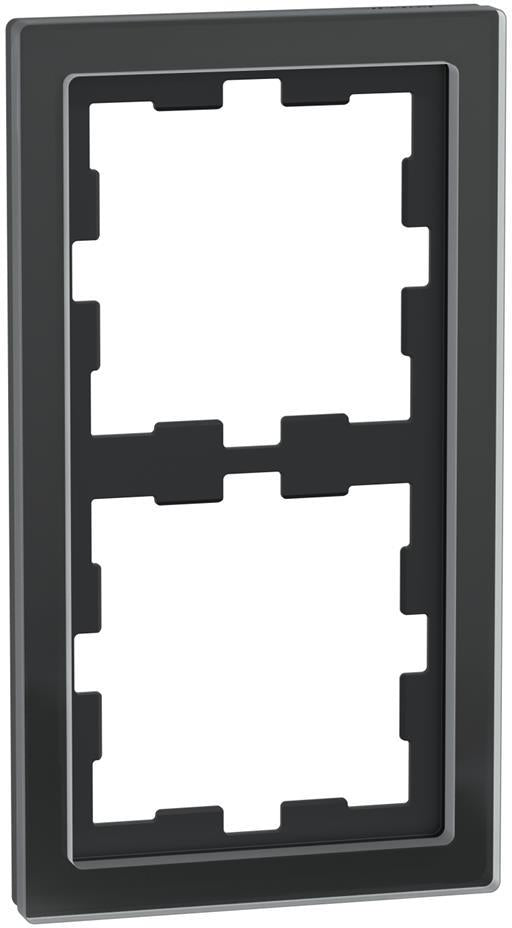 Рамка 2х цвят Черен оникс System Design Merten SE, SCHNEIDER ELECTRIC, MEG4020-6503