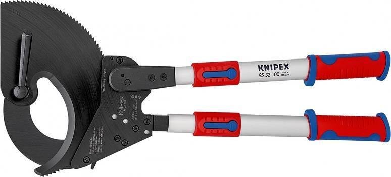 Ножици за рязане на кабел до 960мм2, синьо-червена ръкохватка 680мм, Knipex - K9532100