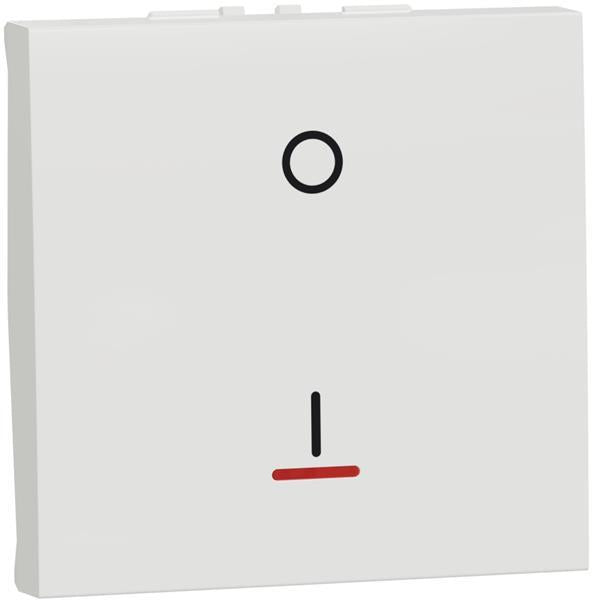 Двуполюсен ключ 16А с индикатор 2 мод. цвят Бял Unica SE, SCHNEIDER ELECTRIC, NU326218S