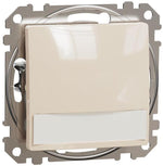 Бутон с подсветка 12V и етикет цвят Крем Sedna SE, SCHNEIDER ELECTRIC, SDD112143L