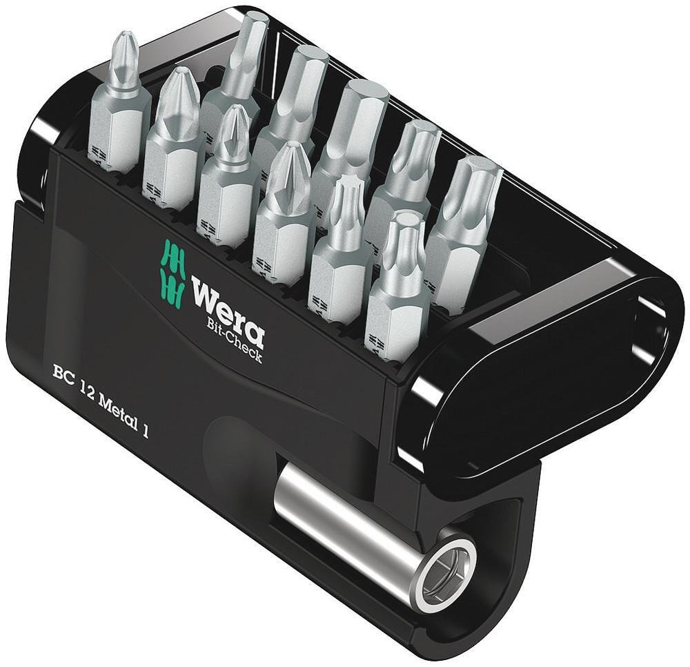 Комплект 11х бита и държач 899/4/1, Bit-Check 12 Metal Wera - W057424