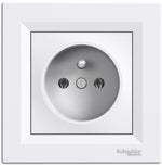Контакт френски стандарт 16A моноблок цвят Бял Asfora SE, SCHNEIDER ELECTRIC, EPH2800121