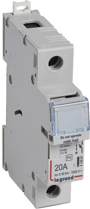 Разединител стопяем предпазител 1P 10X38 mm 1000V= 1мод. Legrand, LEGRAND НИСКО НАПРЕЖЕНИЕ, 414681