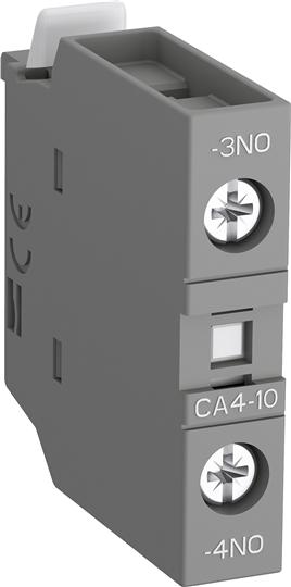 Помощен контакт с 1NO /CA4-10/ за контактори AF09...96 за челен монтаж ABB, 1SBN010110R1010