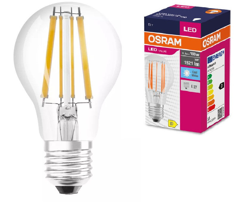 LED ЛАМПА VALUE FILAMENT CLA100 1520lm/840 E27 LEDVANCE