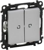 Сериен ключ с подсветка LED 0.15мА цвят алуминий Valena Life Legrand, LEGRAND, 752328