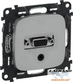 VGA UXGA HD +3.5mm Аудио жак (комплект с механизъм) цвят Алуминий Valena Allur Legrand - 754707