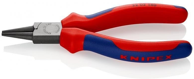 Клещи с объл връх, синьо-червена ръкохватка 140мм, Knipex - K2202140