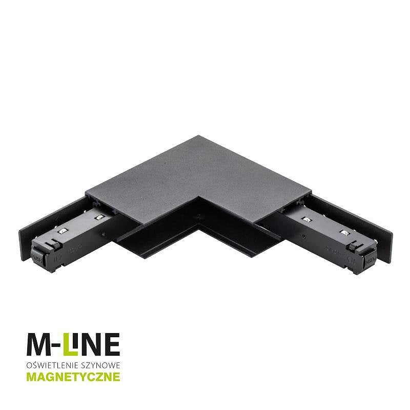 Конектор за магнитни релси за външен монтаж, вертикален M-LINE, черен, DPM, MTL-S-VL-B