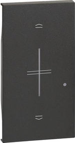 Лицев панел за Smart БЕЗжичен ключ за щори 2 мод. цвят Черен LNow Bticino с Netatmo, NETATMO с LEGRAND & BTICINO, KG43M2