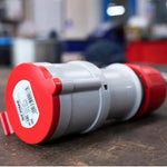 Промишлен подвижен контакт 3P+N+Е 32A IP54 серия Optima Scame-313.3247 червен/сив