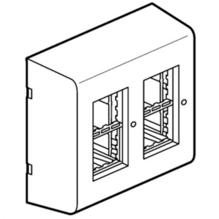 Кутия за открит монтаж 2x4M за кабелен канал DLP Legrand, LEGRAND, 31621