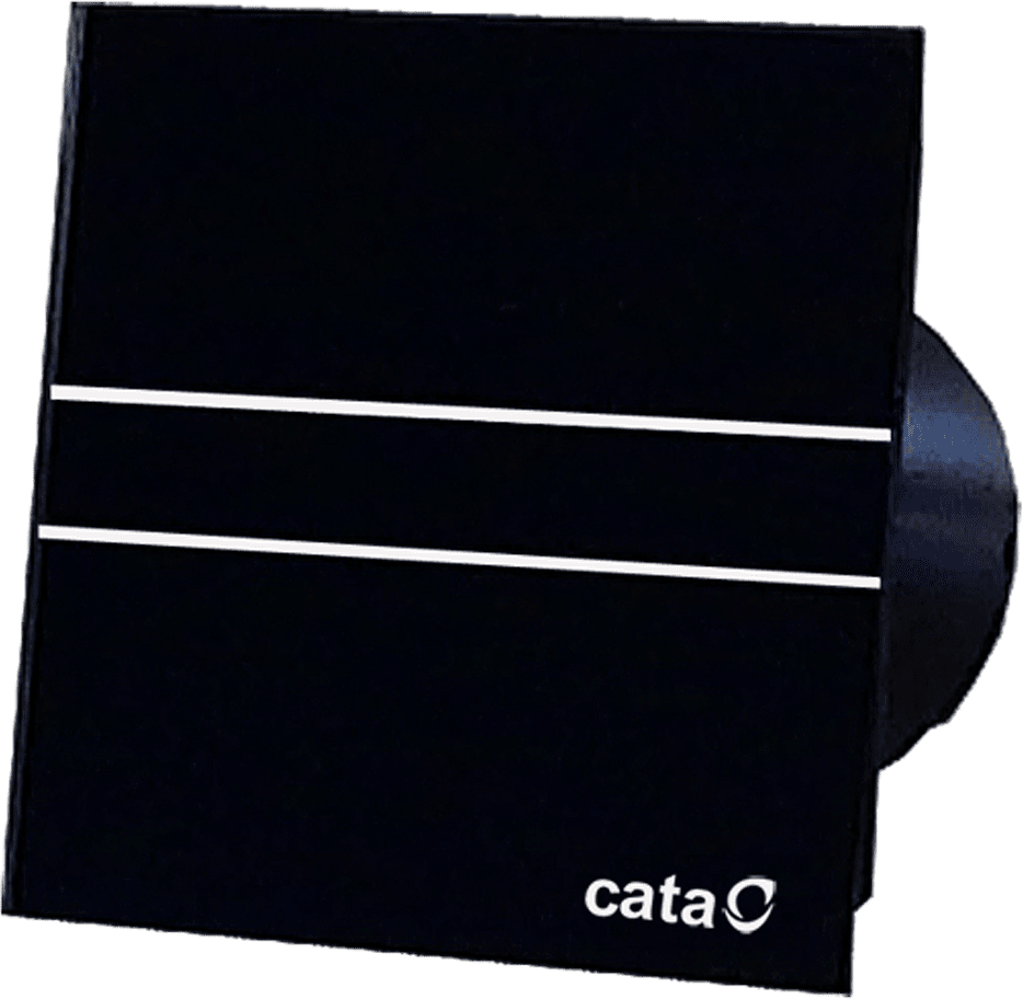 Вентилатор E-100GTBK TIMER ф100мм, цвят Черен, 115м3/ч, 8W, 31dB CATA - C00900502