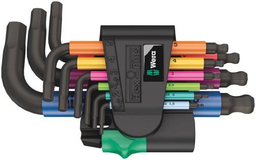 Комплект изолирани шестограми TX, 9х (8…40), в щипка, 967 SPKL L-key Multicolour 1 Wera, WERA, W024179