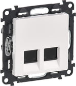 Розетка 2xRJ45 cat.5e FTP цвят бял Valena Life Legrand, LEGRAND, 753154