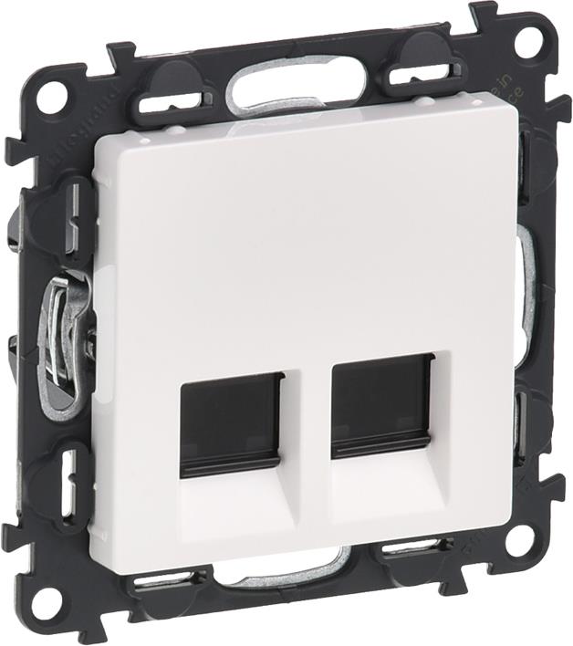 Розетка 2xRJ45 cat.5e FTP цвят бял Valena Life Legrand, LEGRAND, 753154