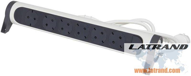 Разклонител  6x2P+E с кабел 1.5 метра / 1.5mm2 Premium NEW Legrand 694533 БЯЛ