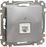 Розетка телефонна RJ11 цвят Алуминий Sedna SE, SCHNEIDER ELECTRIC, SDD113491