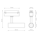 Магнитна лампа за релсова система M-LINE, бяла, 15 W, 1200 lm, 4000 K, DPM, MTL-ST-15W-W