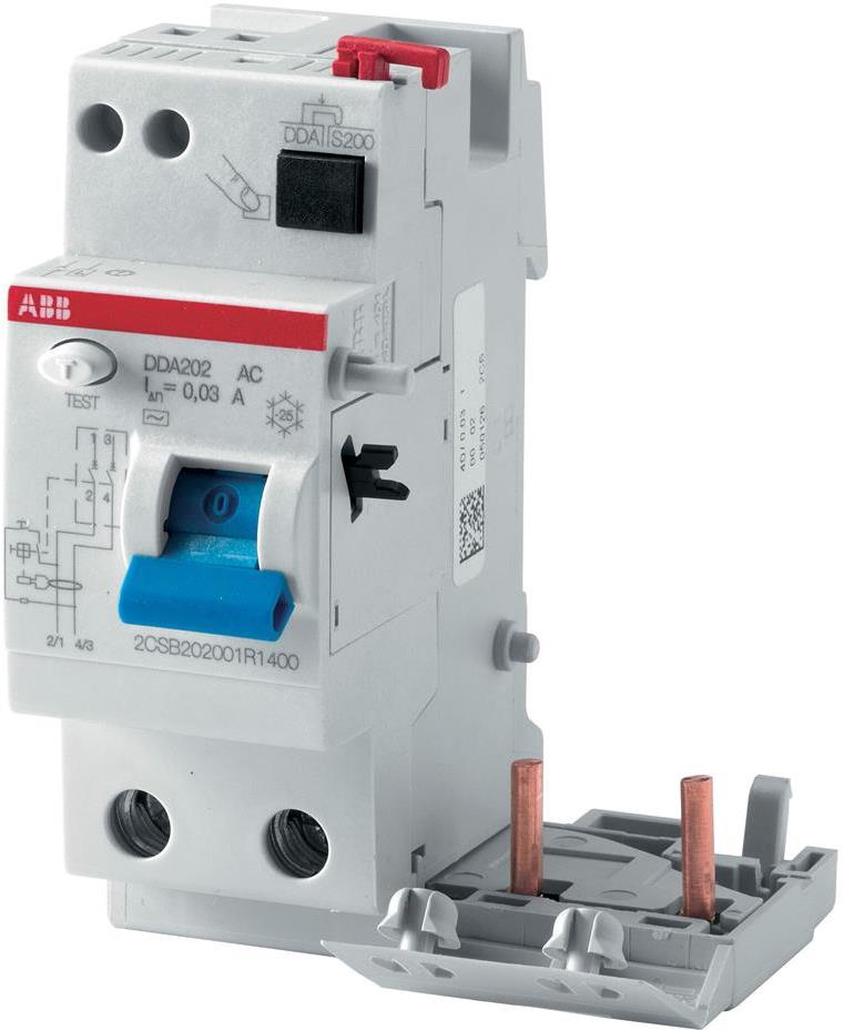 ДТЗ модул DDA202 2P 40A 30mA тип AC 2 мод. ABB, 2CSB202001R1400