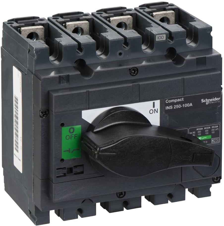 Товаров прекъсвач INS250 4P 100A с ръкохватка SE, SCHNEIDER ELECTRIC НИСКО НАПРЕЖЕНИЕ, 31101
