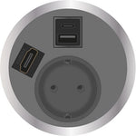 Модул Port El с 1х Шуко, USB тип A+C и HDMI, цвят Сив, ABL, ABL Сърбия, 2F22F1B5