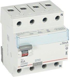 ДТЗ 4P 80А 30mА серия TX3 ID тип AC Legrand, LEGRAND НИСКО НАПРЕЖЕНИЕ, 411710
