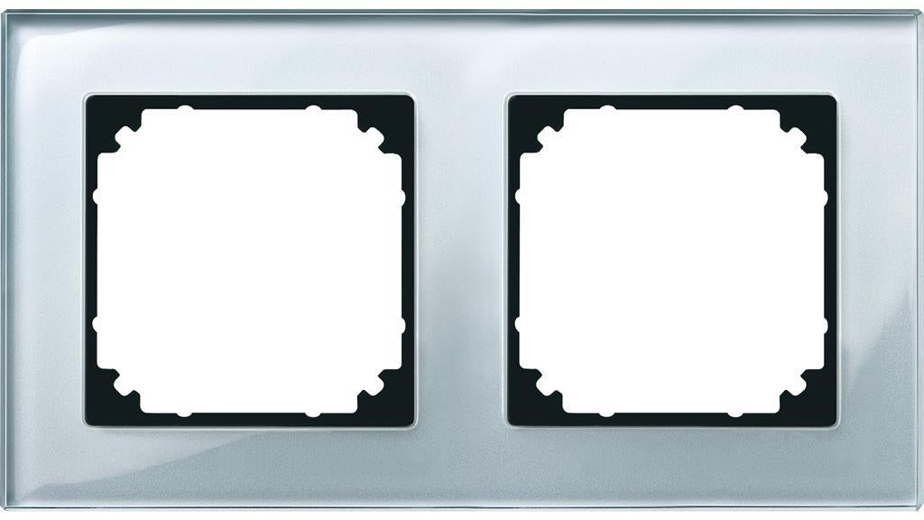 Рамка 2х цвят Диамант, стъкло System M Merten SE, SCHNEIDER ELECTRIC, 489260