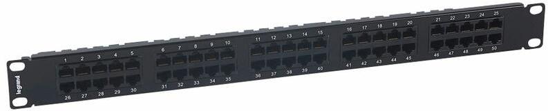 Панел 19" 1U Cat.3 UTP 50x RJ45 c110 зареден LCS3 Legrand, LEGRAND, 33579