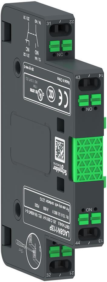 Блок помощни контакти TeSys G 1NO-1NC пружинни клеми SE, SCHNEIDER ELECTRIC НИСКО НАПРЕЖЕНИЕ, LAG8N113P