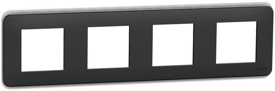 Лицева рамка 4х цвят Антрацит Unica Pro SE, SCHNEIDER ELECTRIC, NU400854