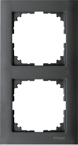 Рамка 2х цвят Антрацит, M-Pure System M  Merten SE, SCHNEIDER ELECTRIC, MTN4020-3614
