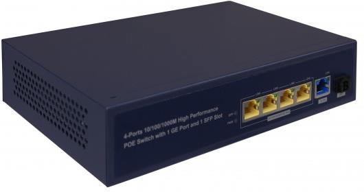 Мрежов комутатор, 4x 1 Gbps PoE + 1x Gbps uplink порт + 1x Gbps SFP, 65W, Legrand, LEGRAND, 33493